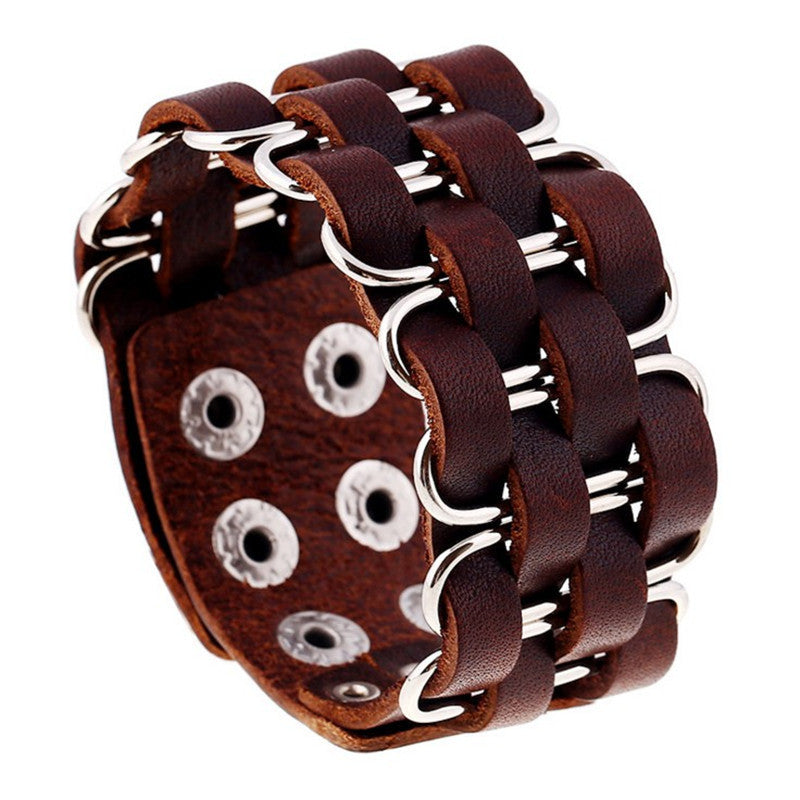 Punk Retro Leather Bracelet