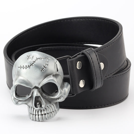 Belt Valta - Belt PU leather and skull buckle