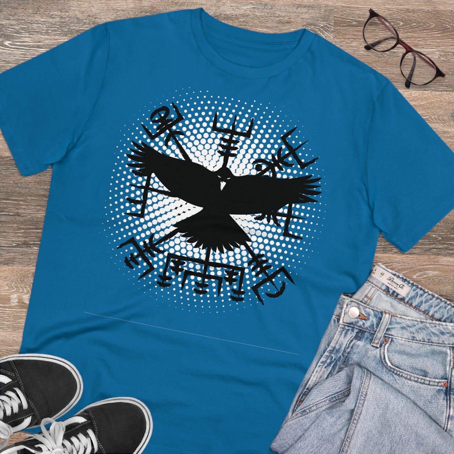 T-shirt unisex eco cotton - vegvisir and raven