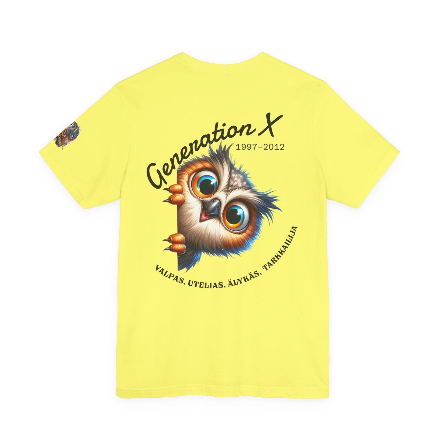 Hassu Pöllö Generation Z Tee — Funny Owl Graphic T-Shirt