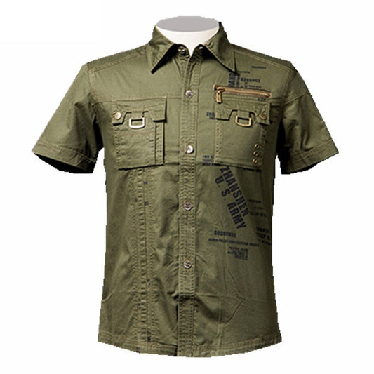 Men's casual military shirt