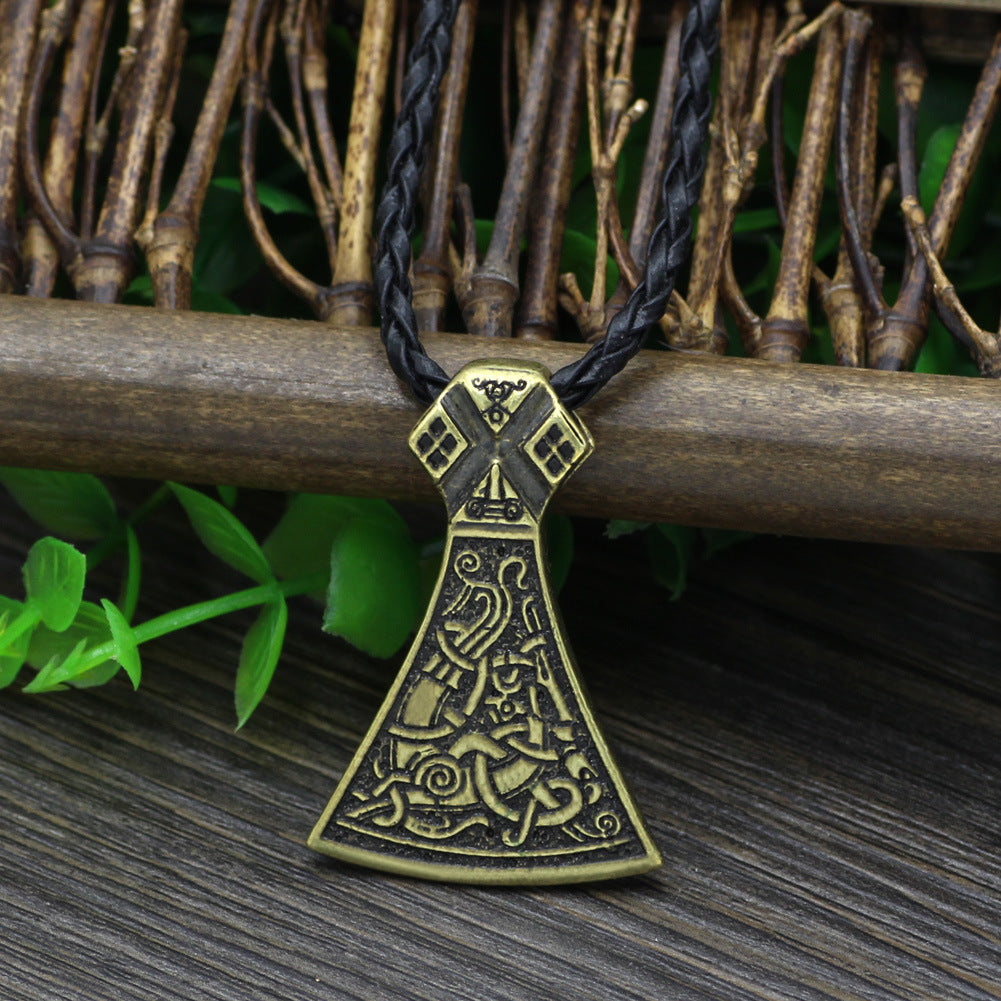 Viking Mamen Ax Necklace