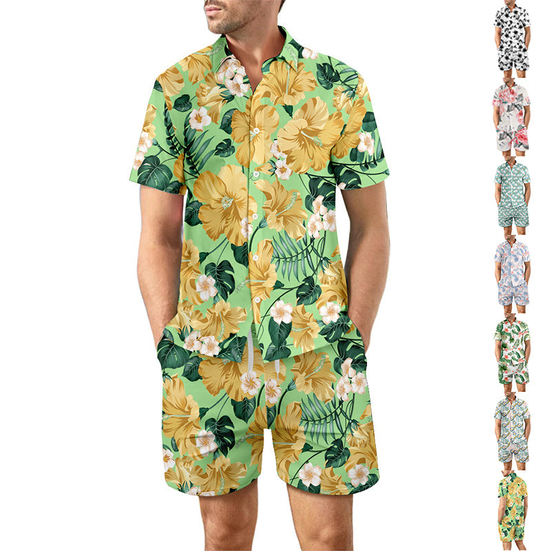 Summer Hawaiian beach suit for men - 2 pieces