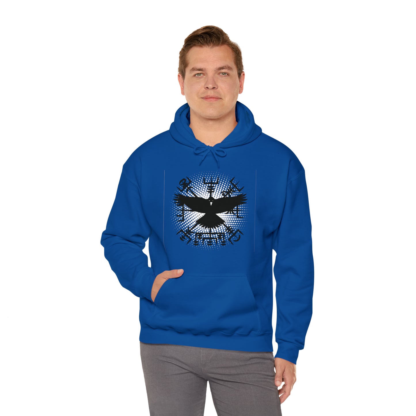 hoodie made of strong cotton - vegvisir raven