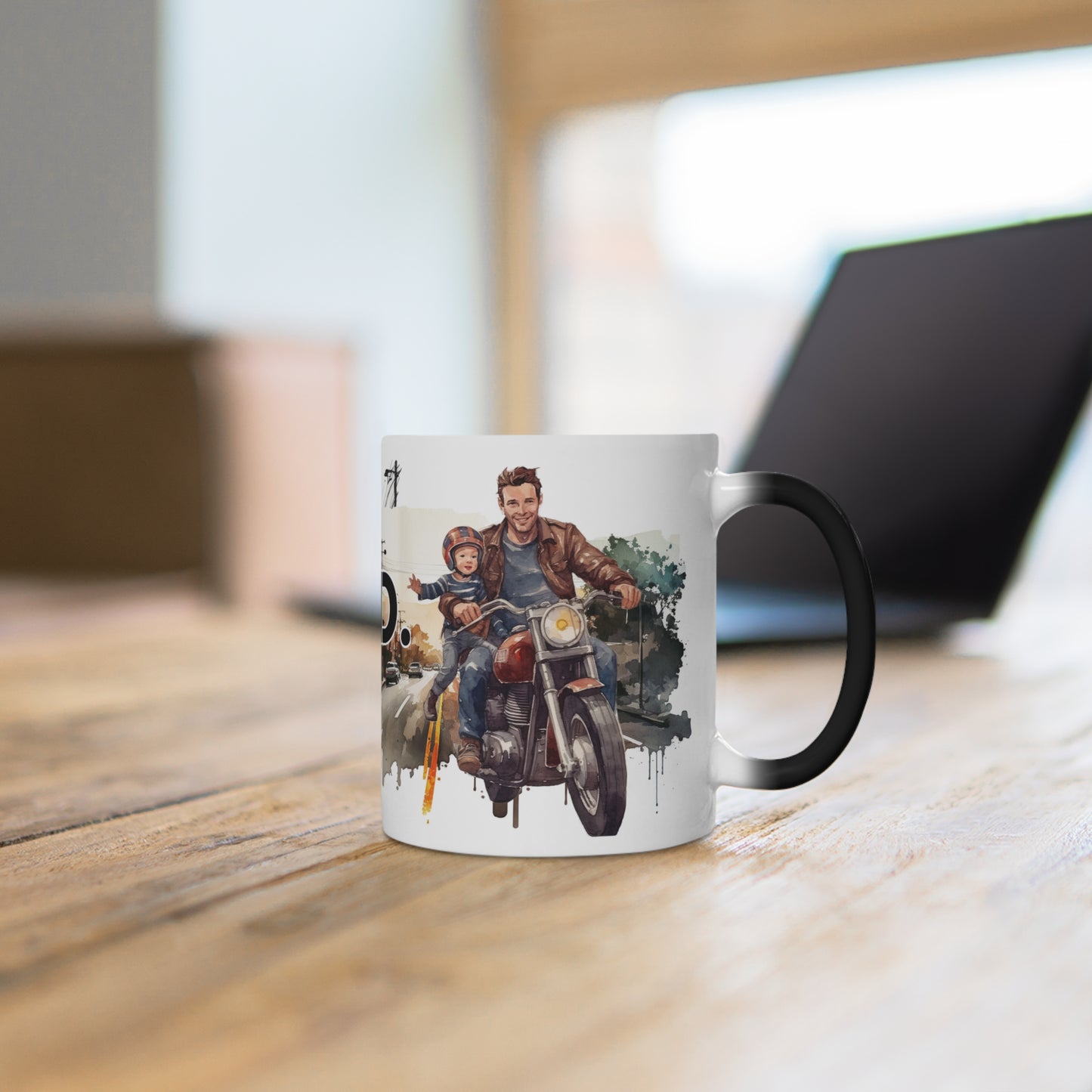 Magic mug - dad husband biker badass dad mug