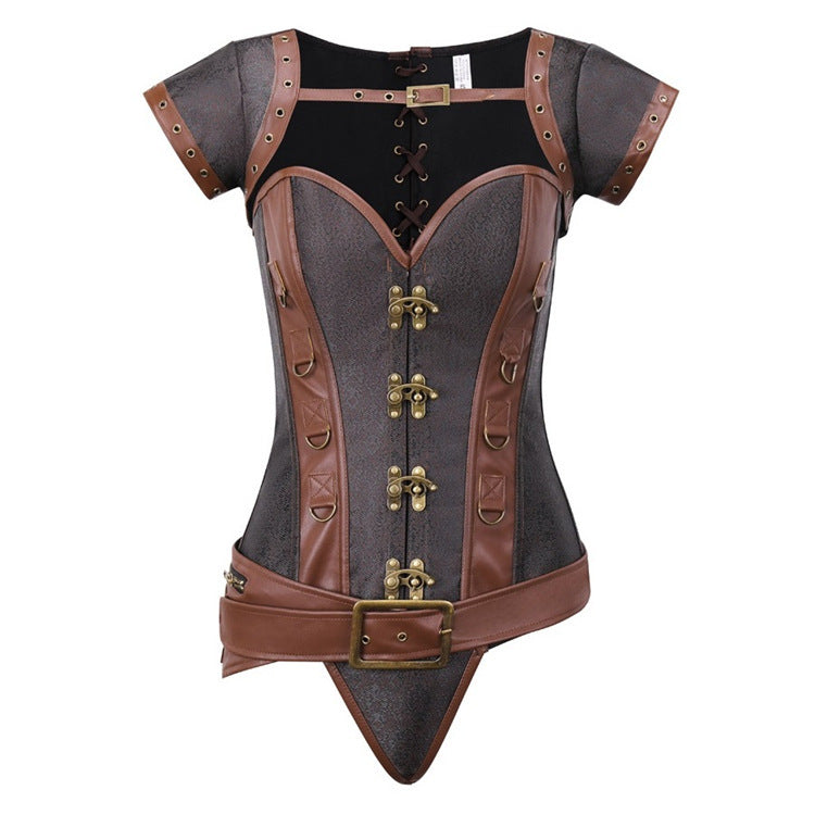 Four-piece gothic court corset