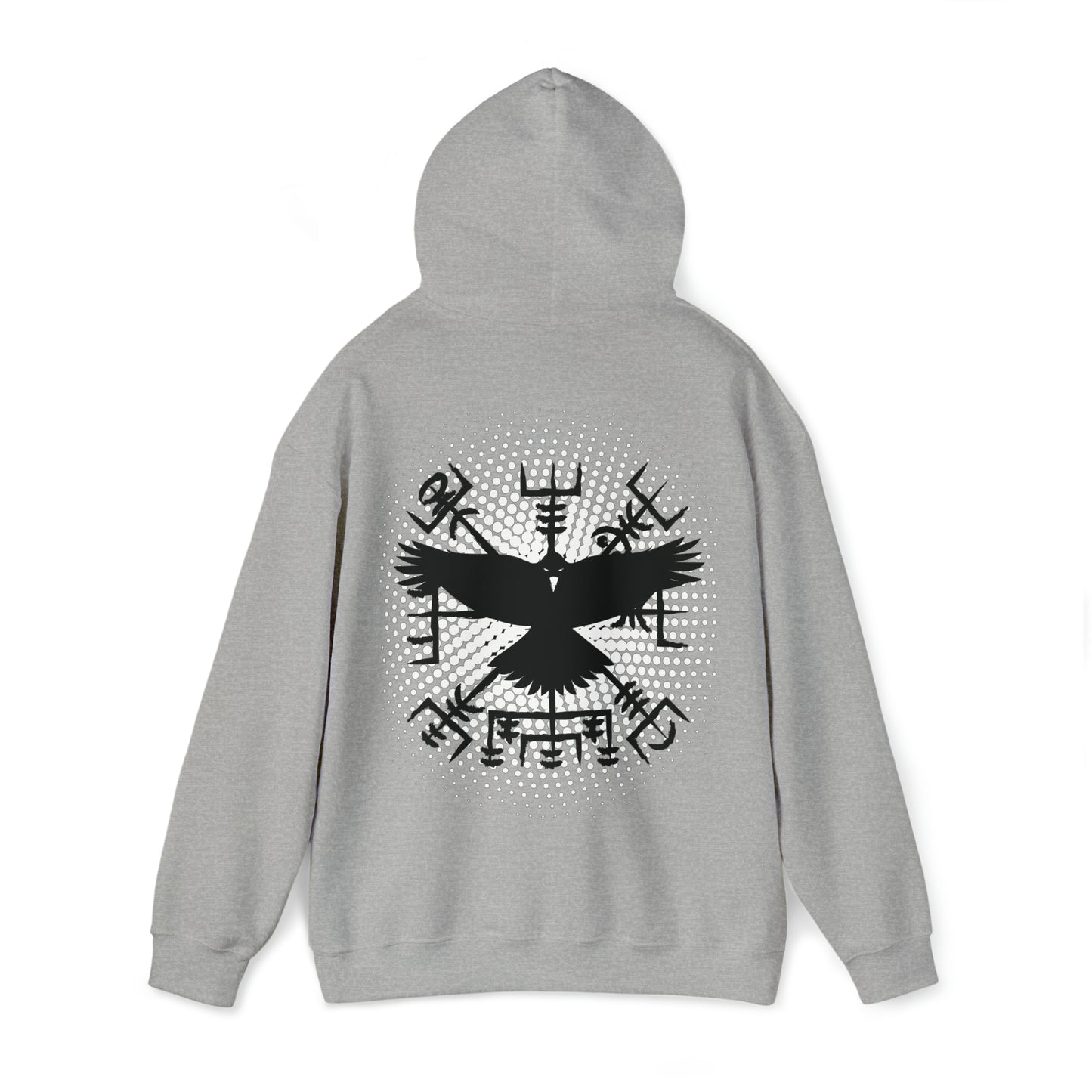 hoodie made of strong cotton - vegvisir raven