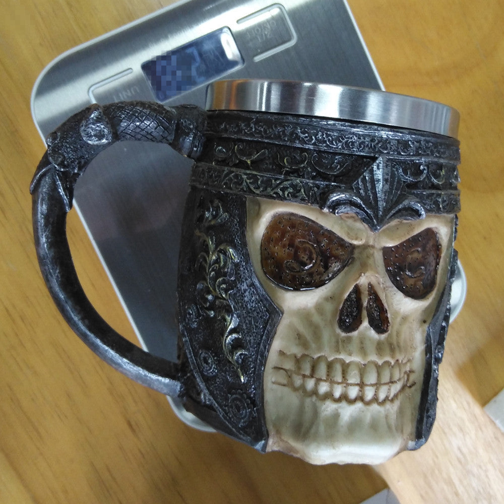 Printing Halloween Mug Metal Wine Glass Skull Mug