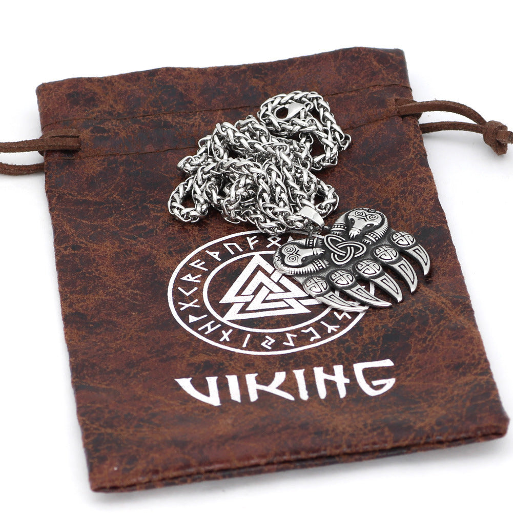 Viking Odin Bear Claw Pendant