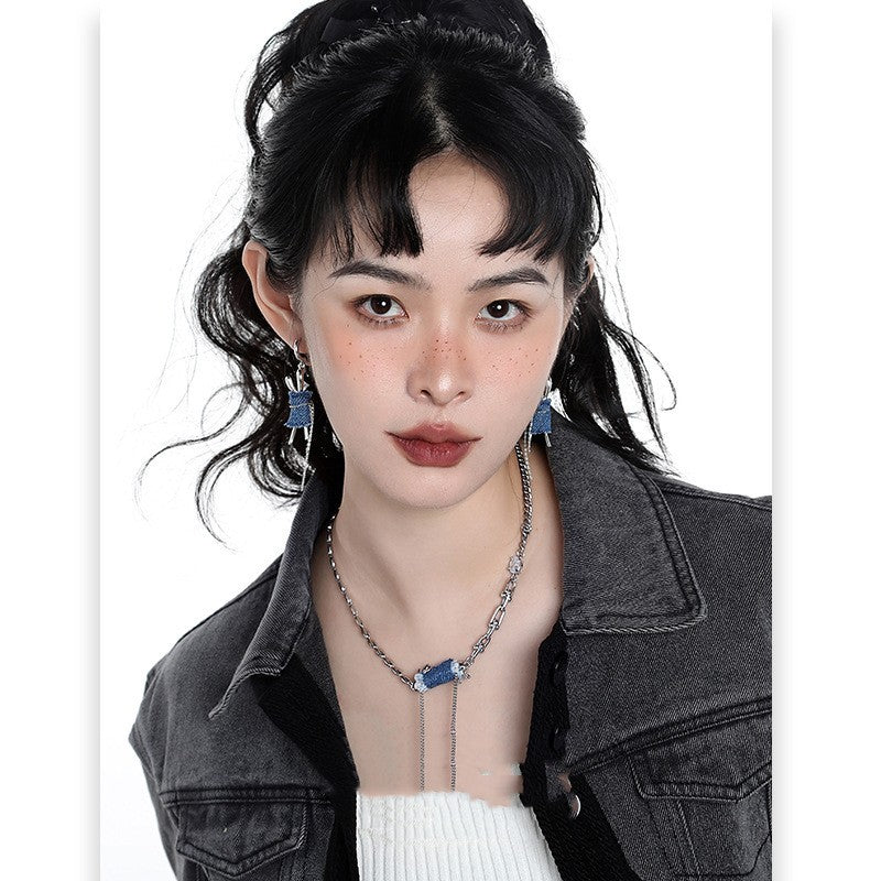 Original Denim Series Earrings For Women