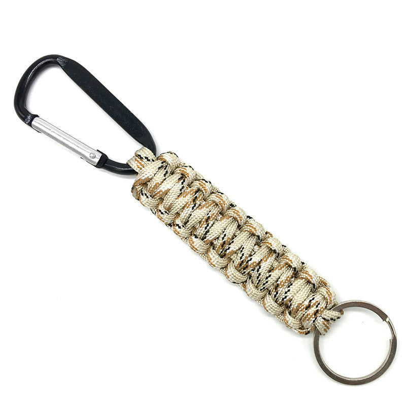 Outdoor Key Chain Black Quick-hanging Carabiner Seven-core Umbrella Cord