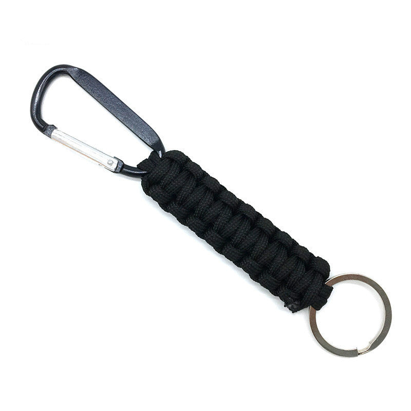 Outdoor Key Chain Black Quick-hanging Carabiner Seven-core Umbrella Cord