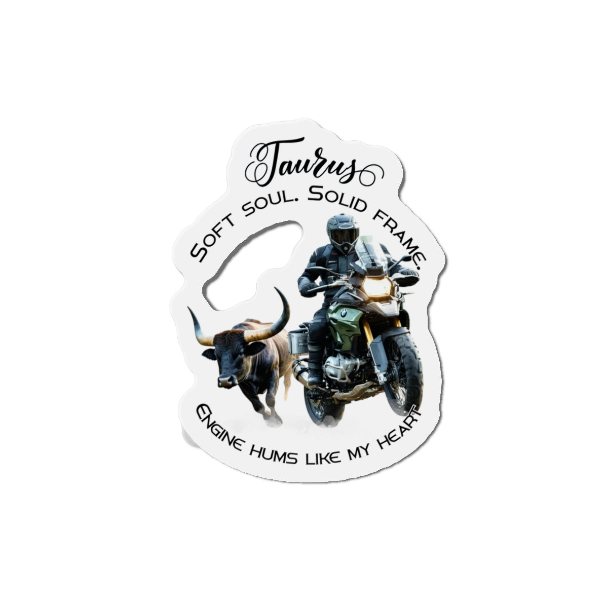 Zodiac Härkä jääkaappimagneetti, muotoon leikattu - Motoristi