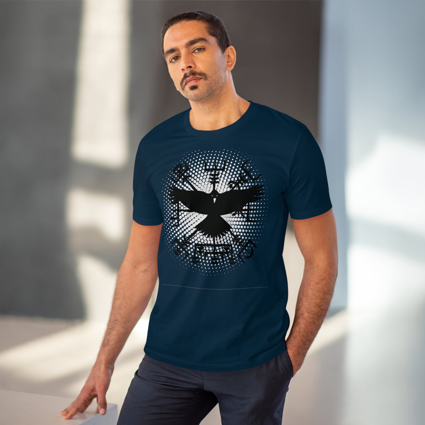 T-shirt unisex eco cotton - vegvisir and raven