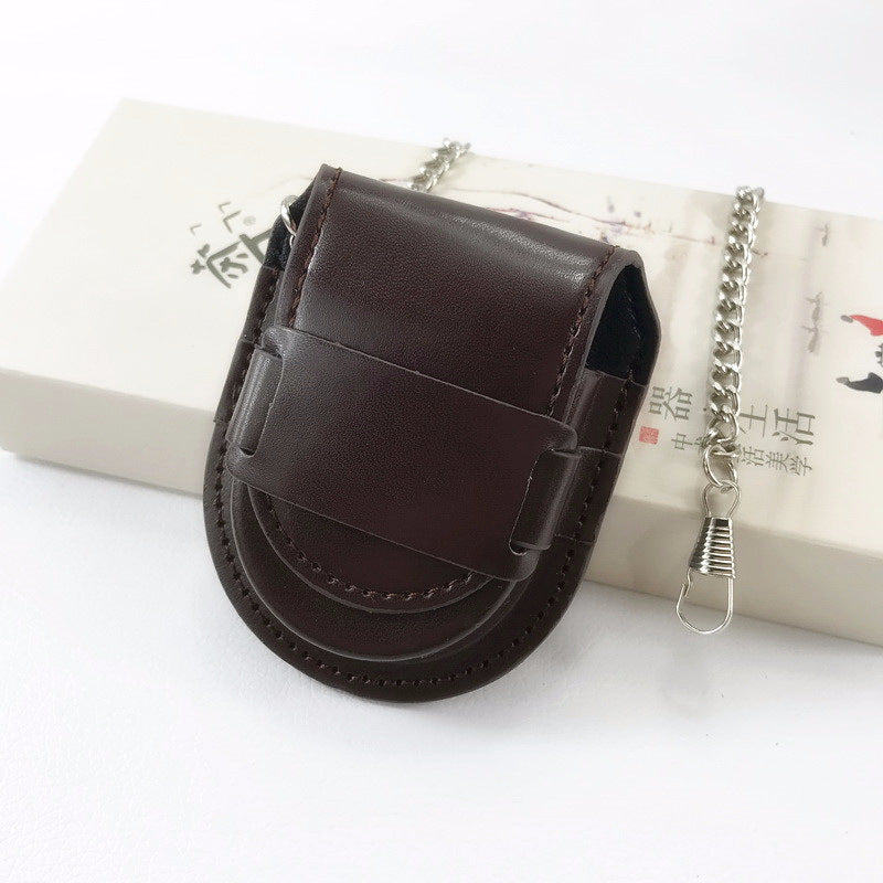 Men and women watch leather case