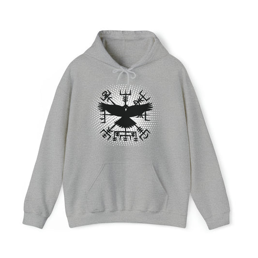 hoodie made of strong cotton - vegvisir and raven