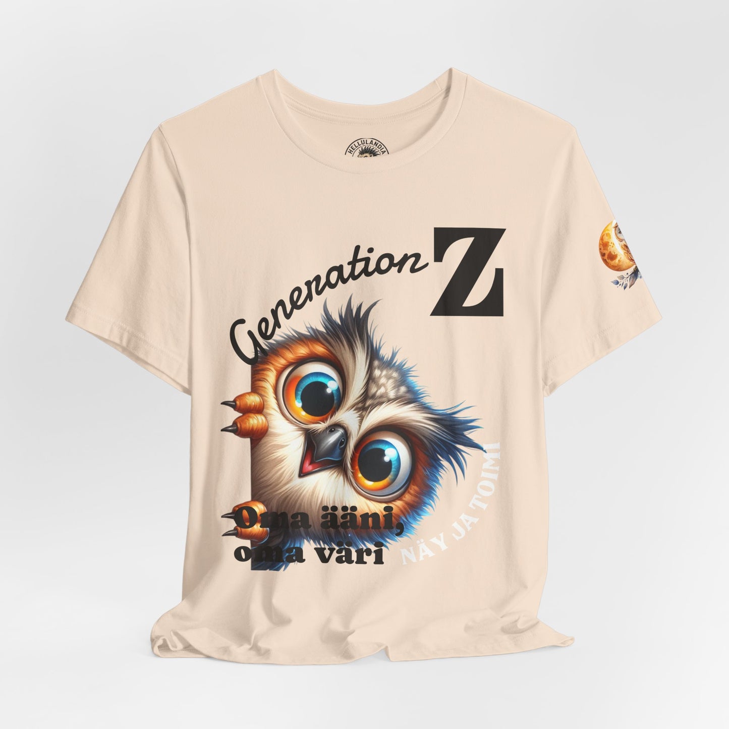 Hassu Pöllö Generation Z Tee — Funny Owl Graphic T-Shirt
