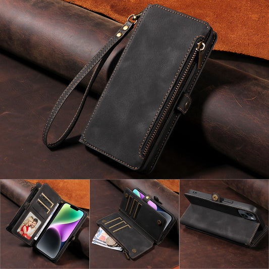 Wallet Flip Zipper Phone Leather Case