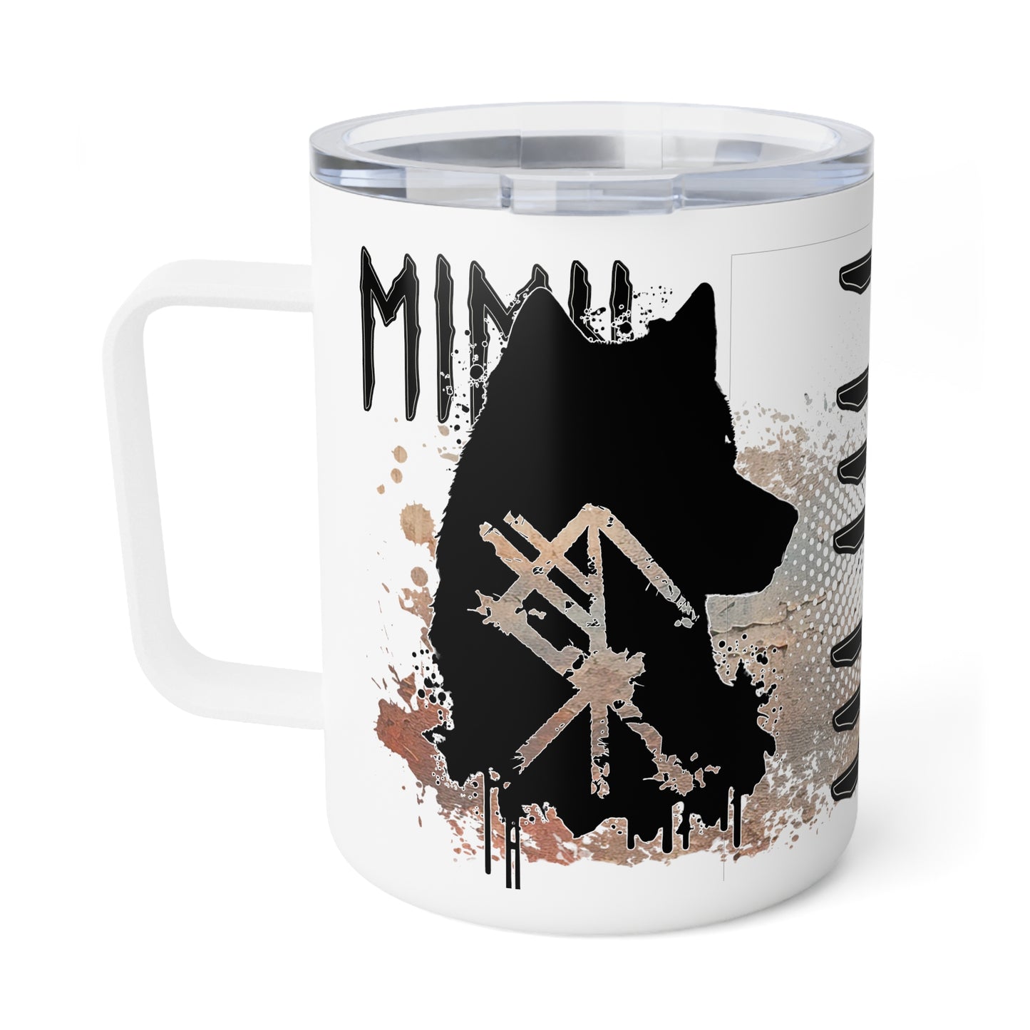 Insulated Mug, 10oz Vikings Fenrir Wolf