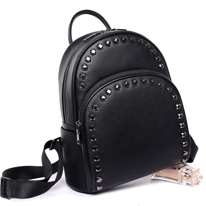 Women's Fashion Leather Casual All-match Backpack