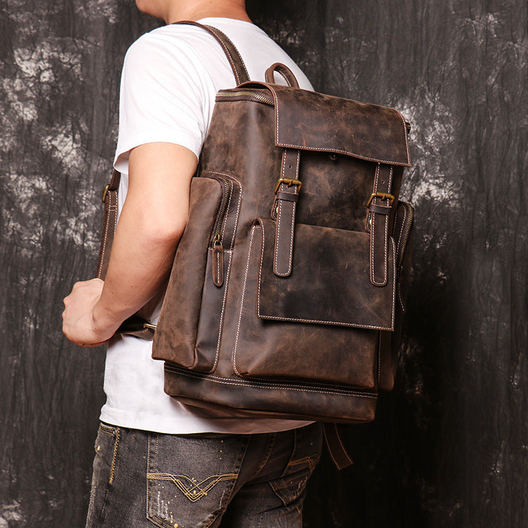 Men's Backpack Crazy Horse Leather