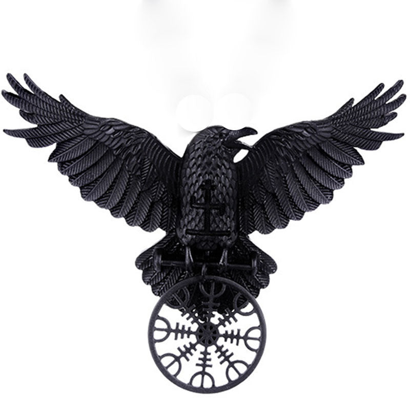 Unique Viking Black Oversized Crow Hair Clip Accessories