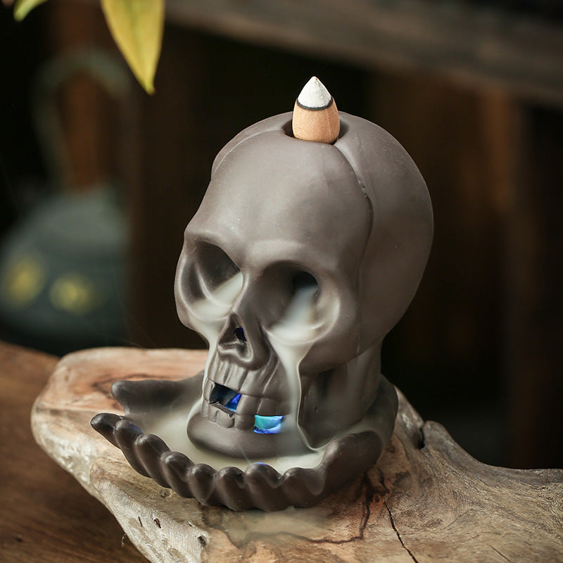 Skull soothing incense holder