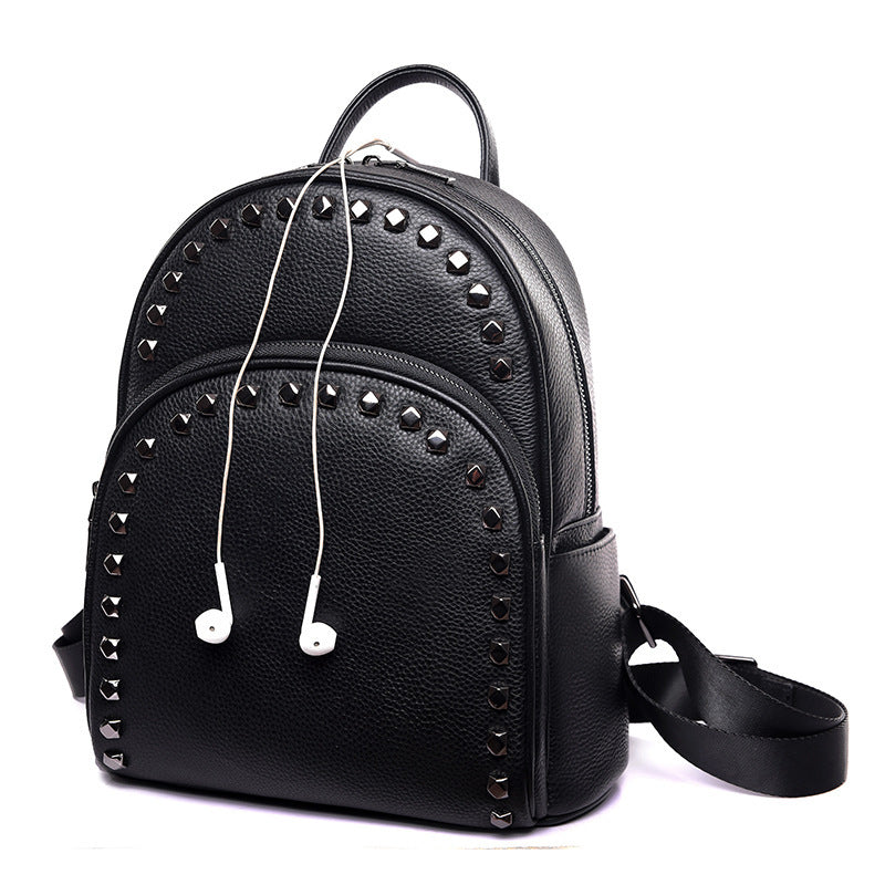 Women's Fashion Leather Casual All-match Backpack