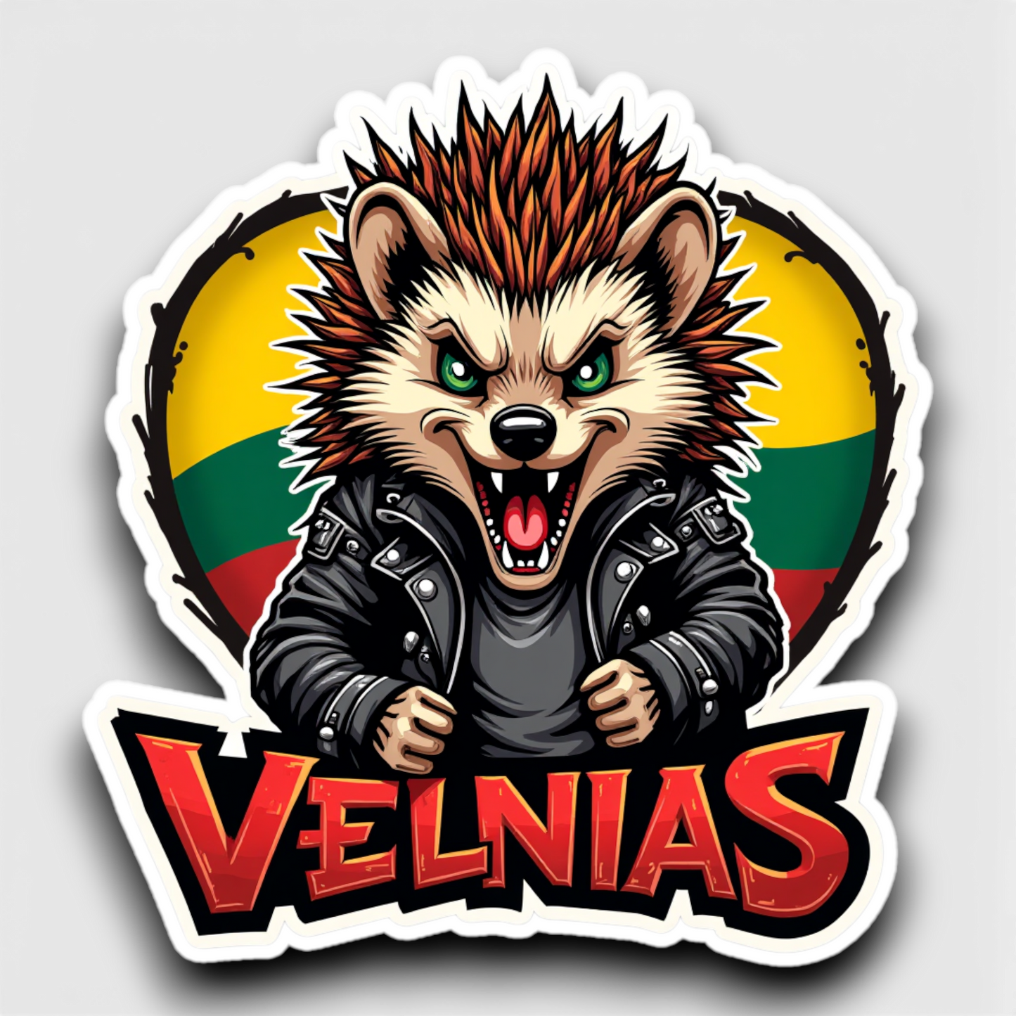 Hellualndian siili maailmalla: Jääkaappimagneetti tai pinssi