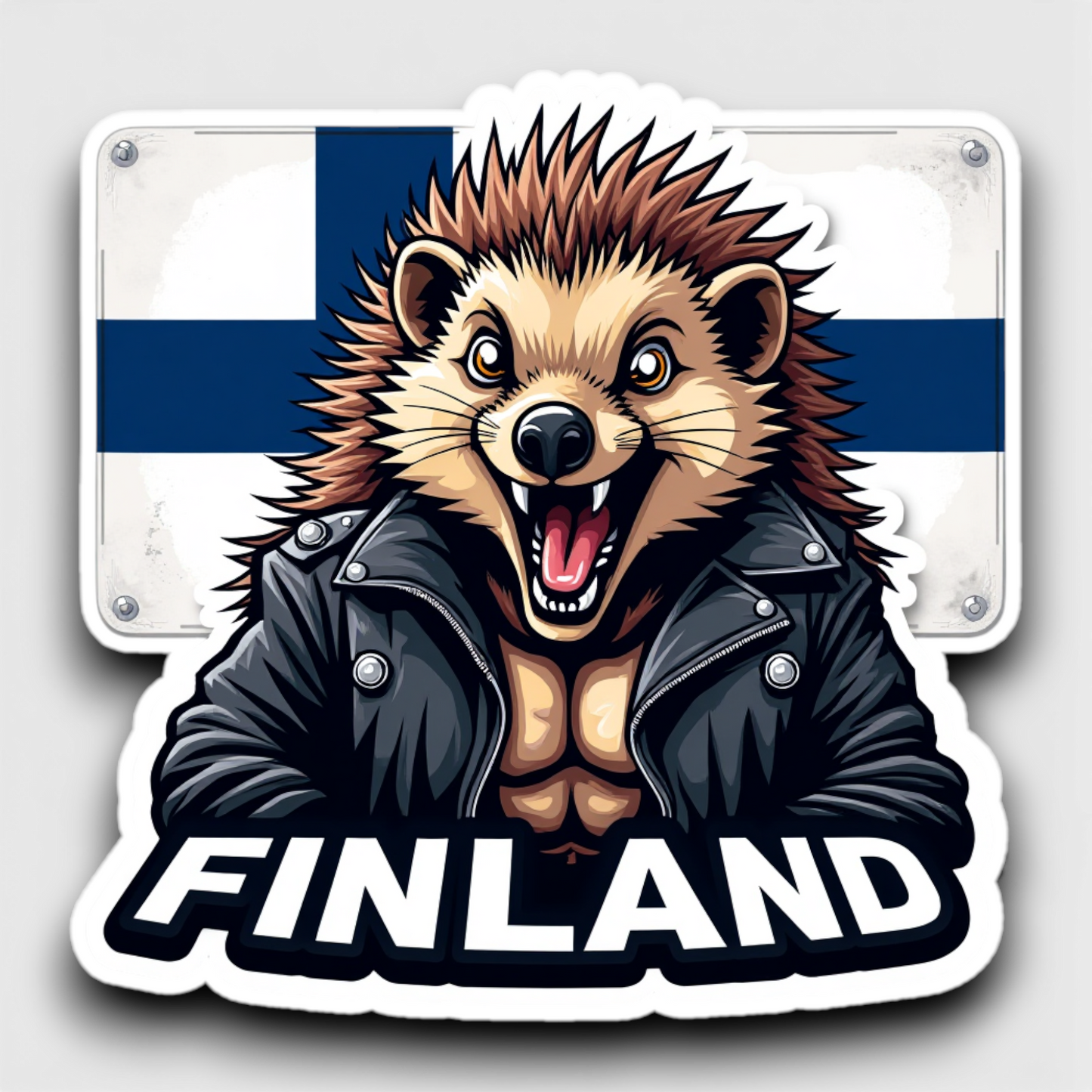 Hellualndian siili maailmalla: Jääkaappimagneetti tai pinssi