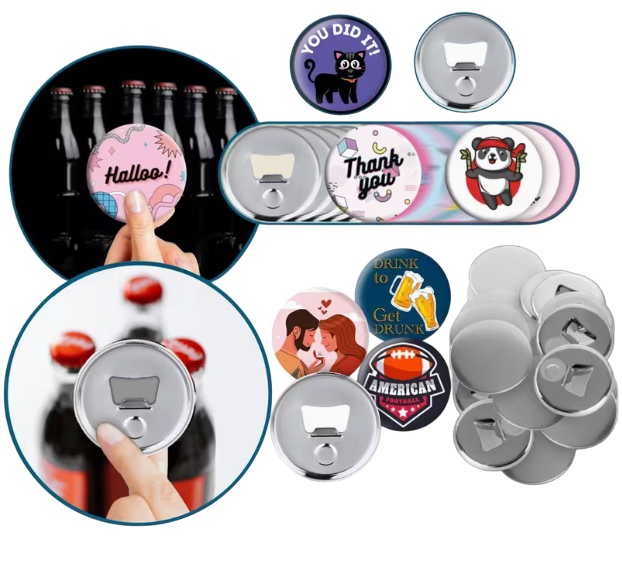 Vahva helllive  pullonavaaja Omalla Kuvalla – Pyöreä´58mm Perskuta!