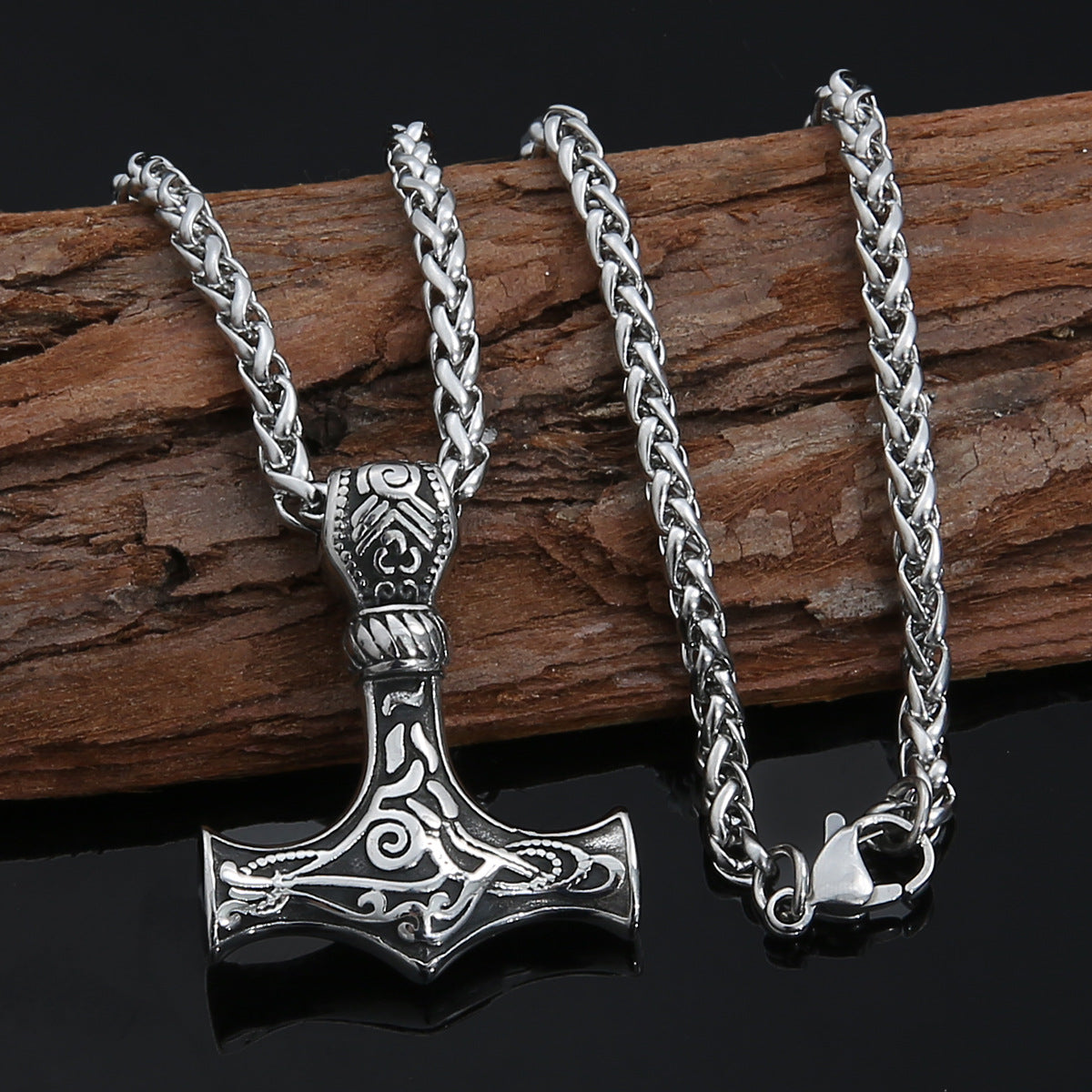 Steel Nordic Viking Hammer Necklace