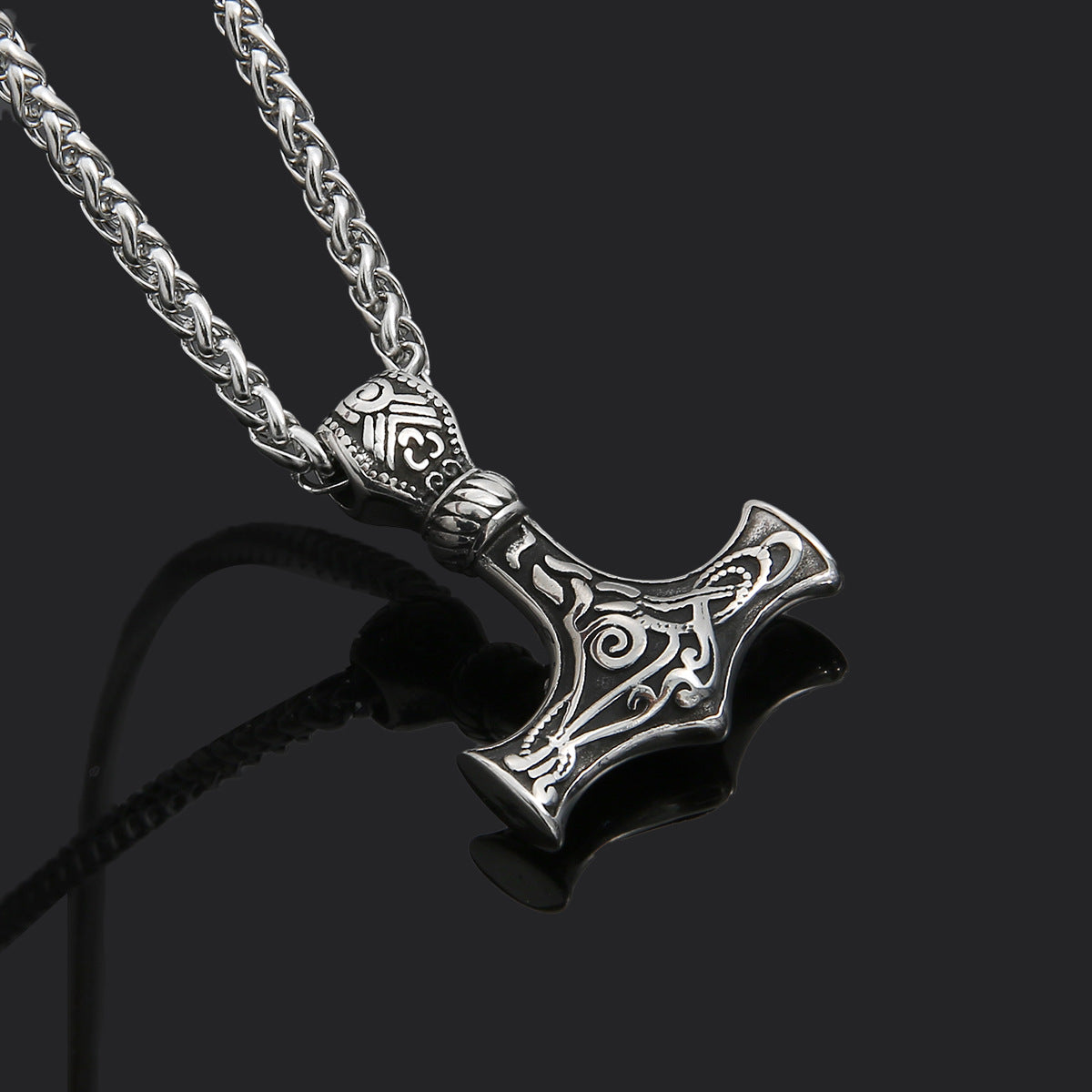 Steel Nordic Viking Hammer Necklace