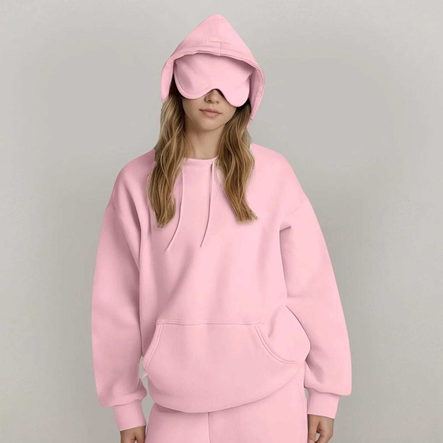 Naisten Plus Size Silmämaski-Huppari ja verkkarit  – Oversized, Mukava ja Monikäyttöinen