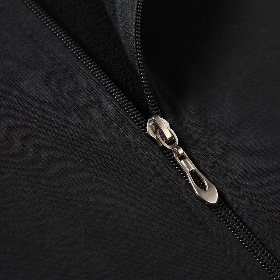 Raju ja musta Vetoketjuhuppari Miehille Iso Kokoon 10XL