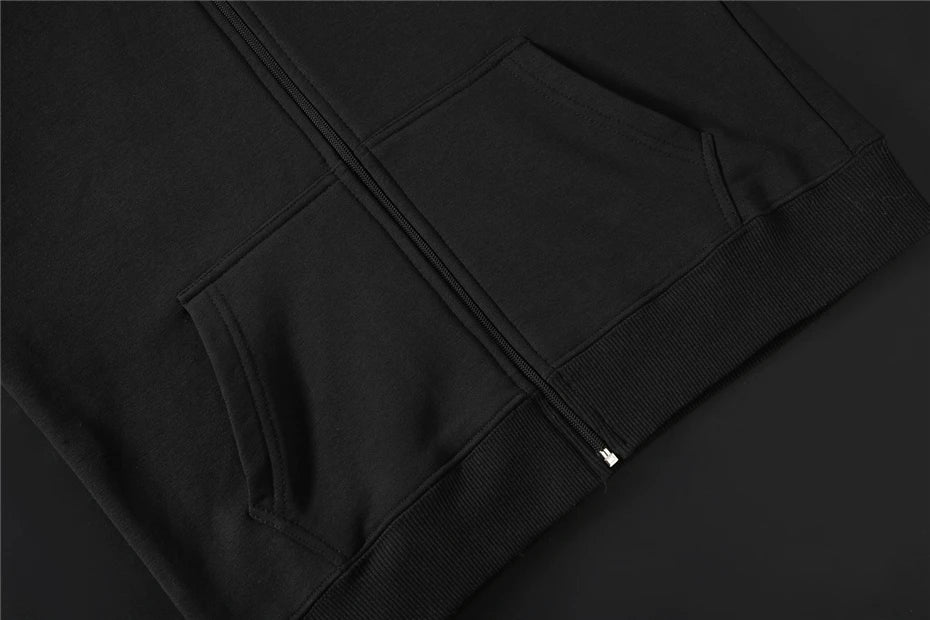 Raju ja musta Vetoketjuhuppari Miehille Iso Kokoon 10XL