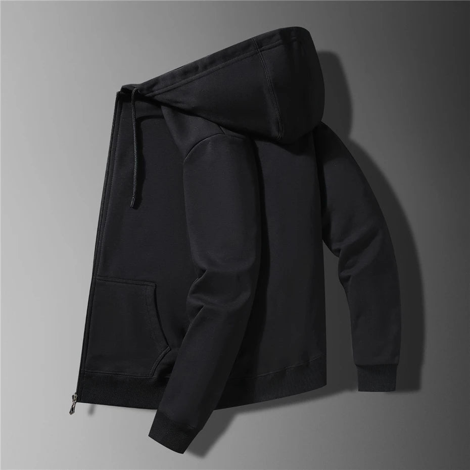 Raju ja musta Vetoketjuhuppari Miehille Iso Kokoon 10XL