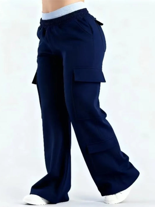 Rebel X 100 Naisten Ronskit Housut – Taskut, Wide Leg, Casual