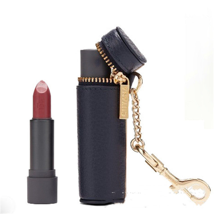 Portable Single Lipstick Leather Case Lipstick Protection Buggy Bag