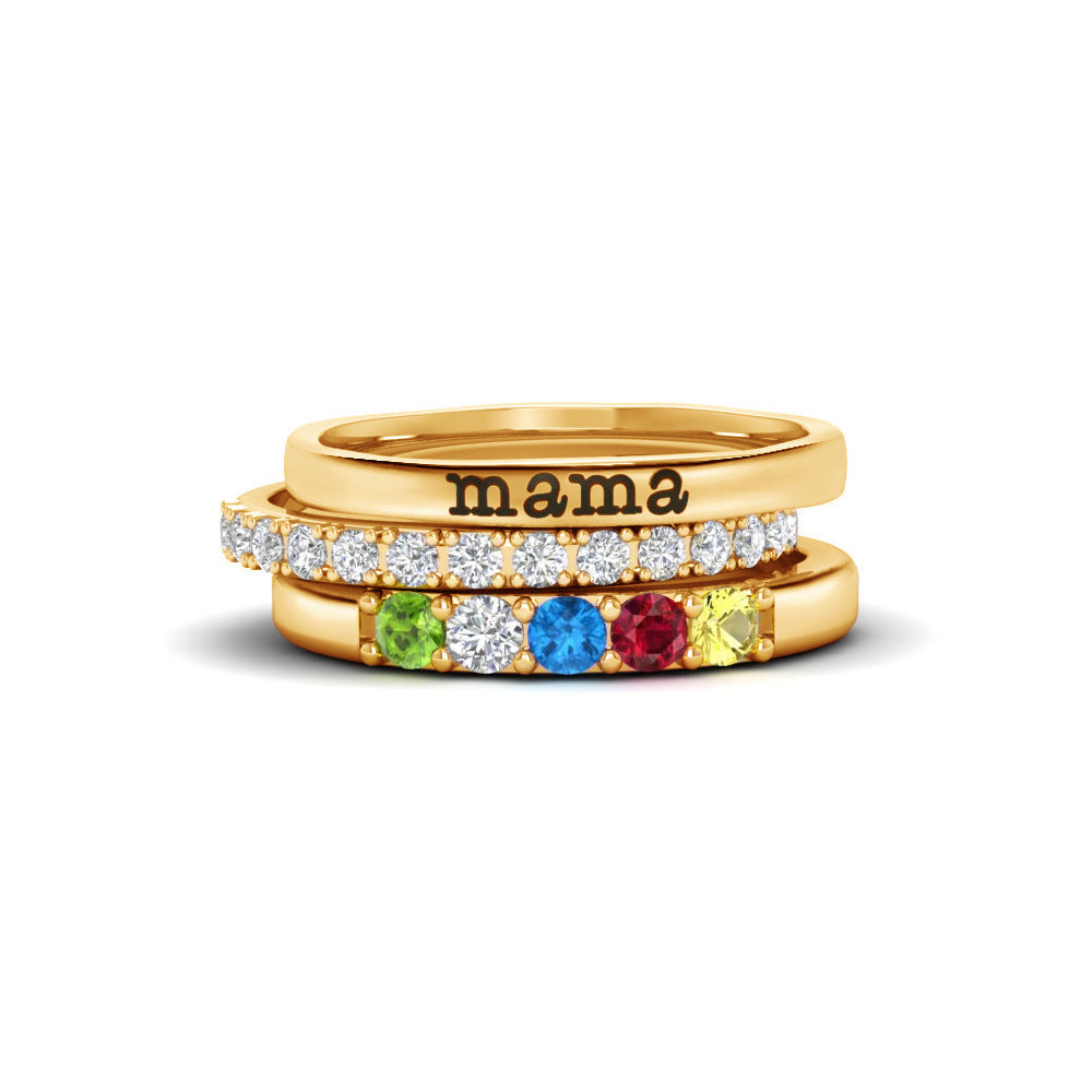 Nice birth moon ring: mama