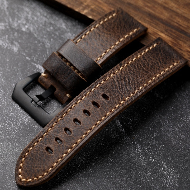 Hand-folded Head Leather Strap