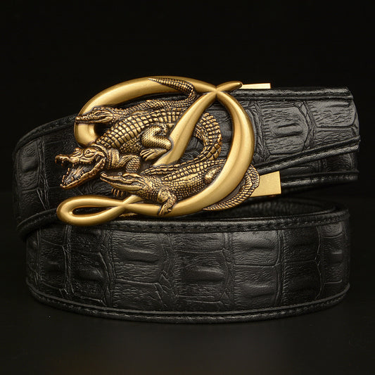 Crocodile pattern Stylish and convenient men's belt