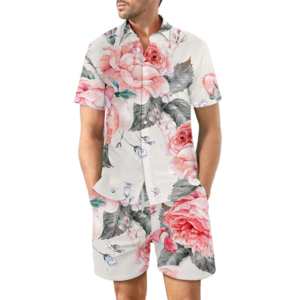 Summer Hawaiian beach suit for men - 2 pieces