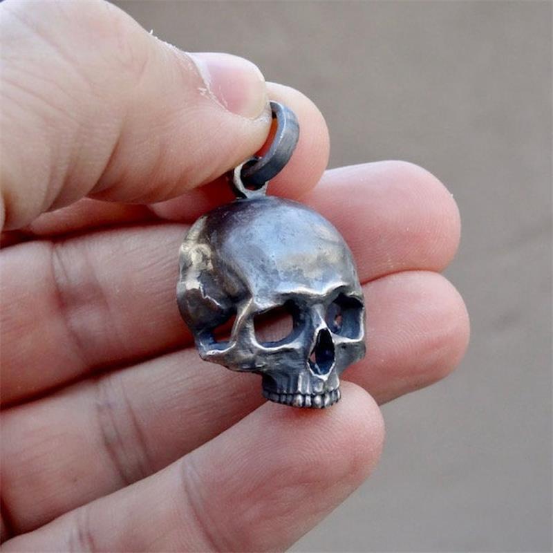 Vintage Gothic Wings Skull Skull Pendant