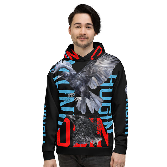 Hoodie unisex viking ravens