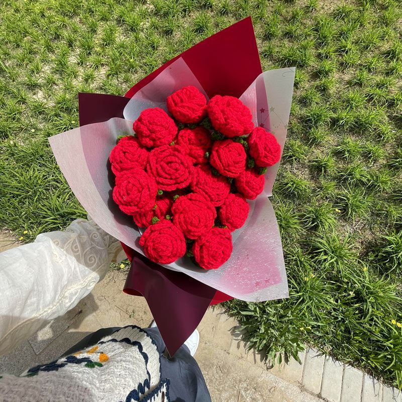 Bouquet Diy Material Hand Knitted Crochet käsityöpaketti