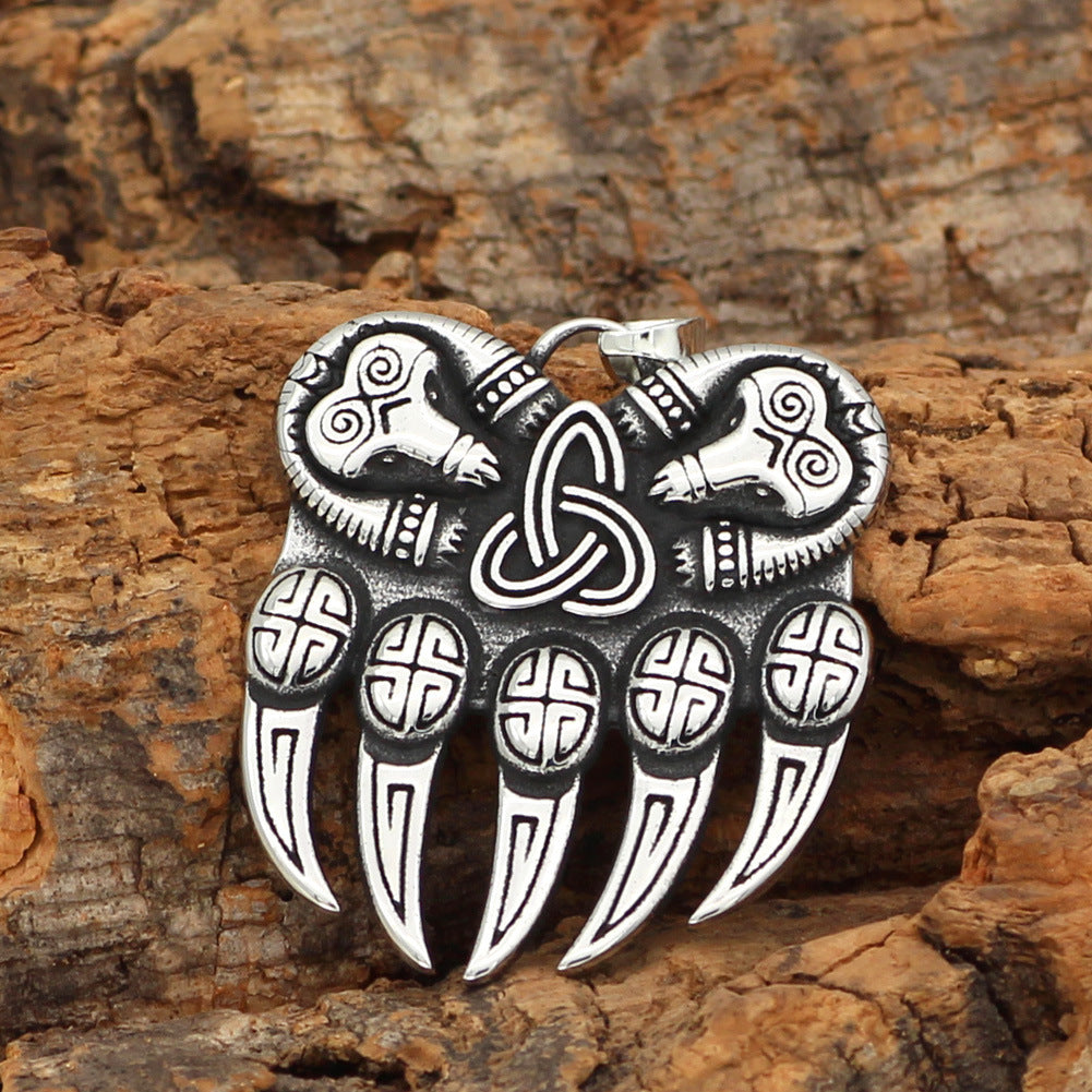 Viking Odin Bear Claw Pendant