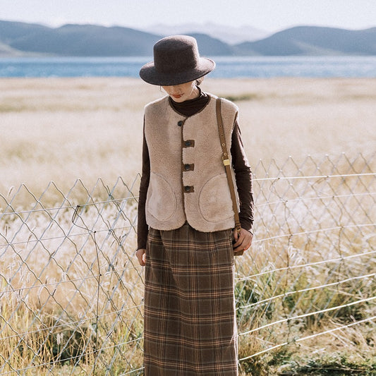 double-sided Leather and Fur vest