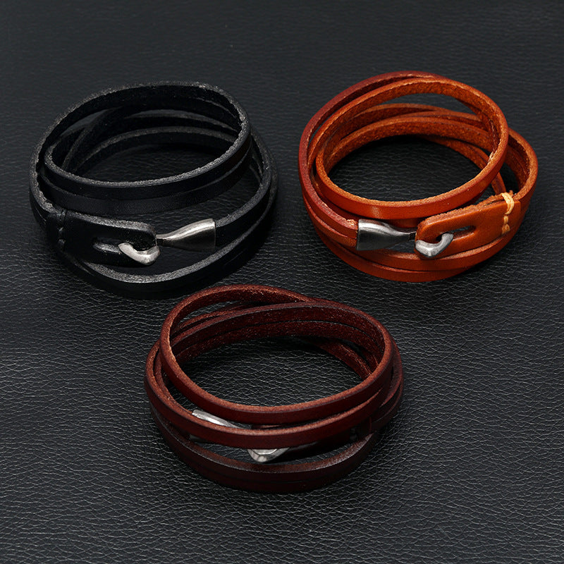 Fashion Accessories Nordic Viking Axe Leather Bracelet