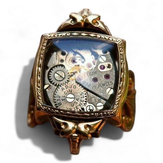 Rannekello sormus vintage steampunk
